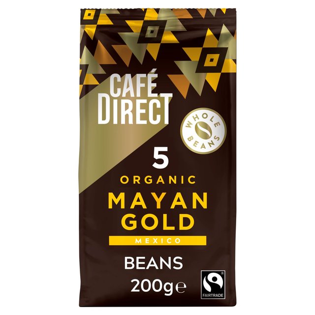 Cafedirect Fairtrade Organic Mayan Gold Mexico Coffee Beans, 200g