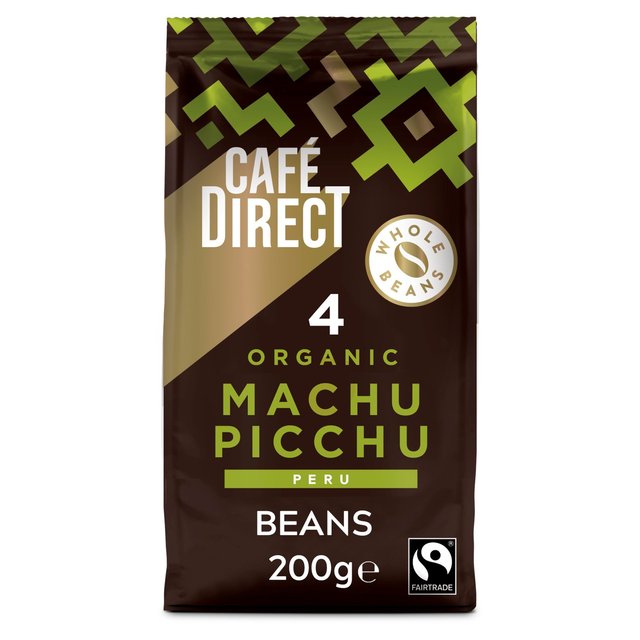 Cafedirect Fairtrade Organic Machu Picchu Peru Coffee Beans, 200g