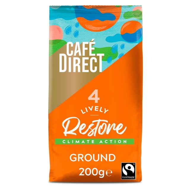 Cafedirect Fairtrade Restore Lively Roast Ground Coffee, 200g