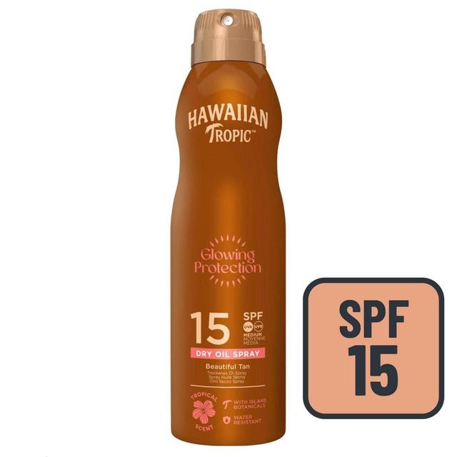 Hawaiian Tropic Protective SPF 15 Dry Oil Continuous Sunscreen Spray, 200ml