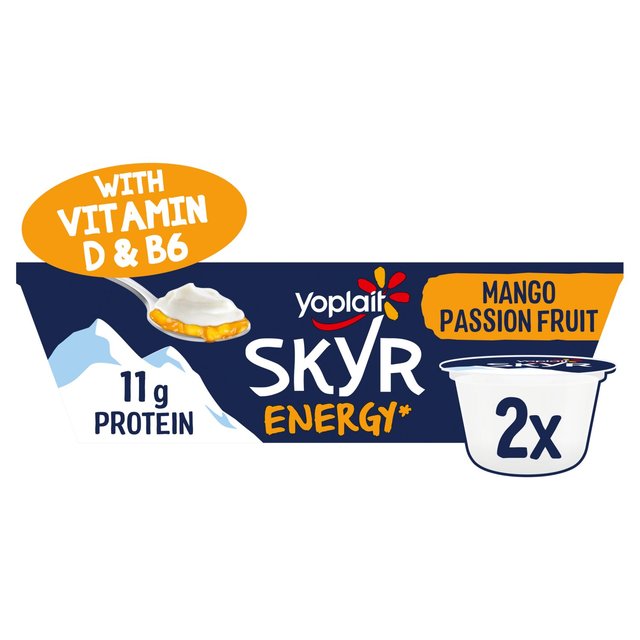 Yoplait Skyr Mango & Passionfruit Protein Yoghurt Pots, 2 x 140g