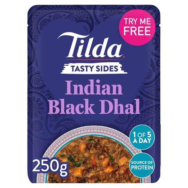 Tilda Tasty Sides Indian Black Dhal Pulses and Vegetables, 250g