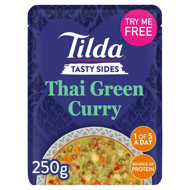 Tilda Tasty Sides Thai Green Curry Pulses and Vegetables, 250g