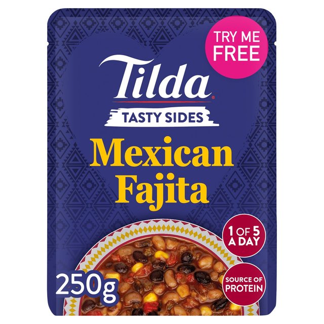 Tilda Tasty Sides Mexican Fajita Pulses and Vegetables, 250g