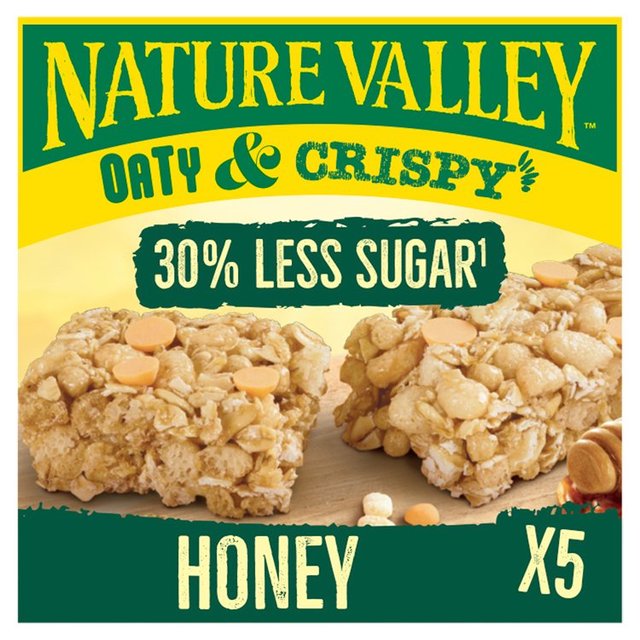 Nature Valley Oaty & Crispy Honey Cereal Bars, 5 x 23g