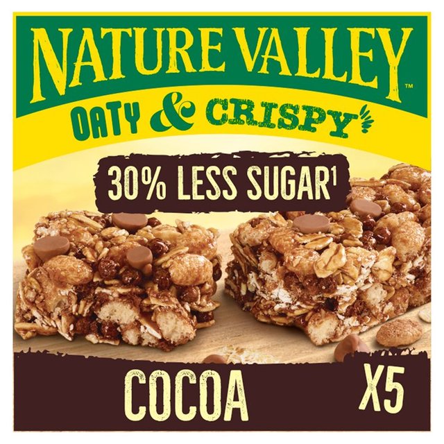 Nature Valley Oaty & Crispy Cocoa Cereal Bars, 5 x 23g