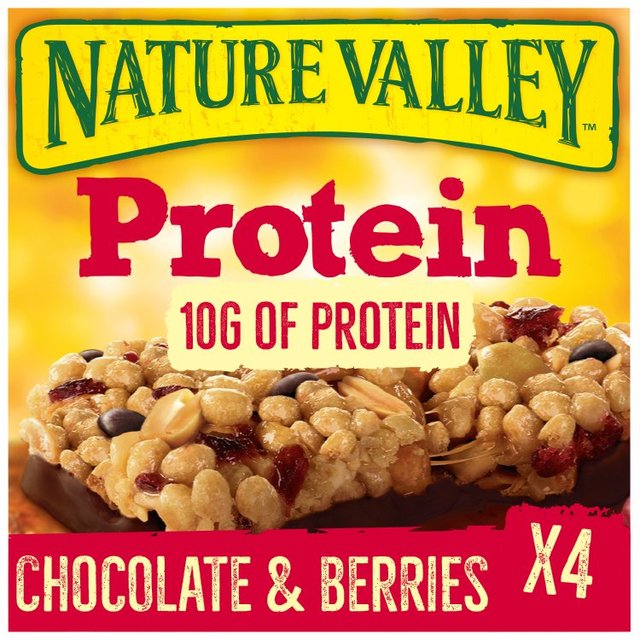 Nature Valley Protein Chocolate & Berries Cereal Bars, 4 x 40g
