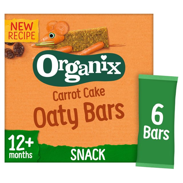 Organix Carrot Cake Organic Soft Oaty Snack Bars Multipack, 6x23g