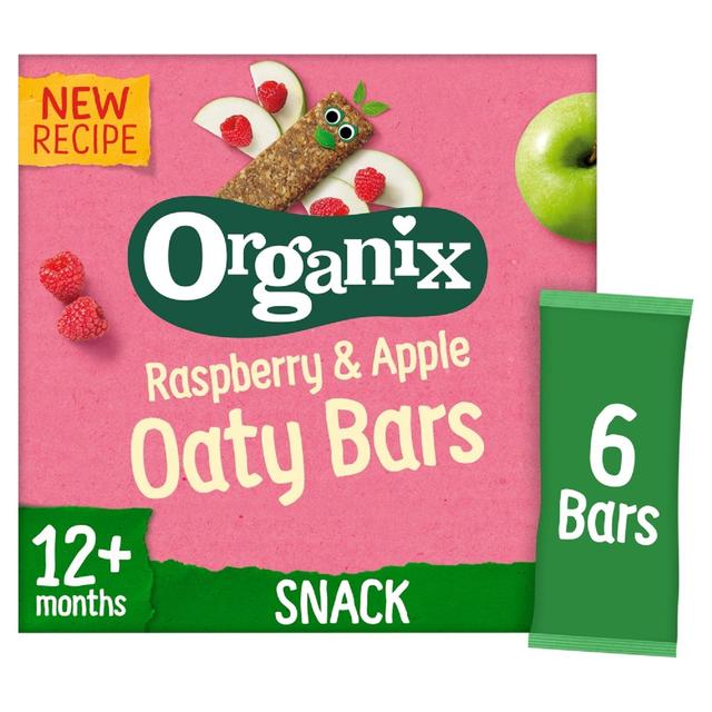 Organix Raspberry & Apple Organic Soft Oaty Snack Bars Multipack, 6x23g