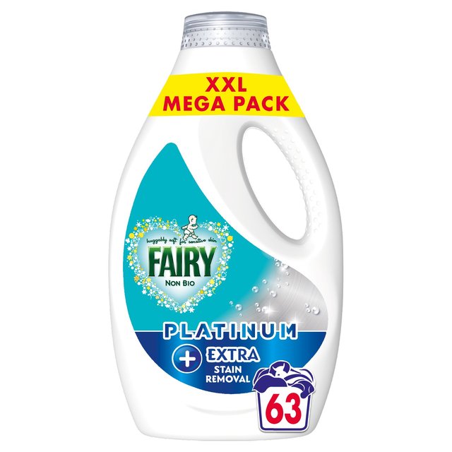 Fairy Platinum Non Bio Liquid 63 Washes, 2079ml