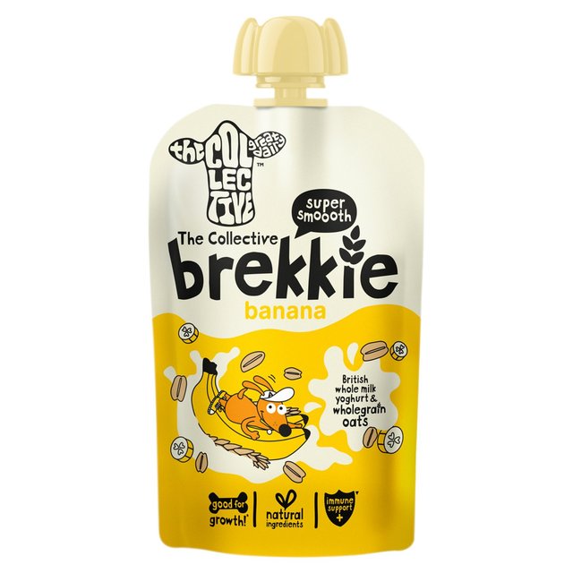 The Collective Dairy Brekkie Banana & Oat Kids Yoghurt Pouch, 110g