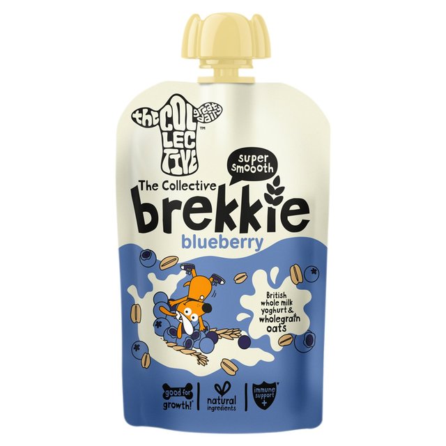 The Collective Dairy Brekkie Blueberry & Oat Kids Yoghurt Pouch, 110g