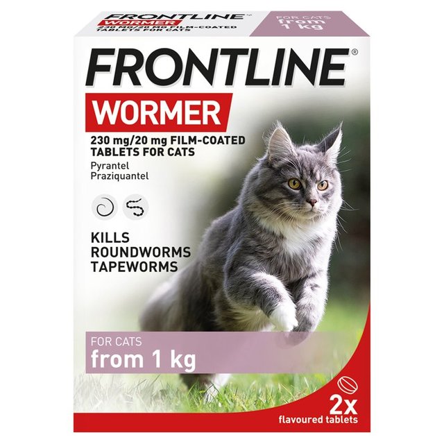 Frontline Wormer Cat Film Coated Tablets, 2 per Pack