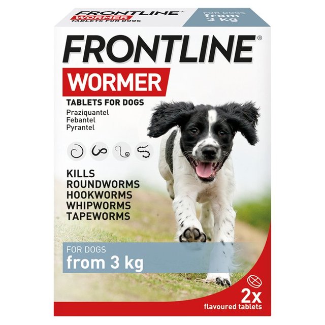 Frontline Wormer Tablets Dog From 3kg, 2 per Pack