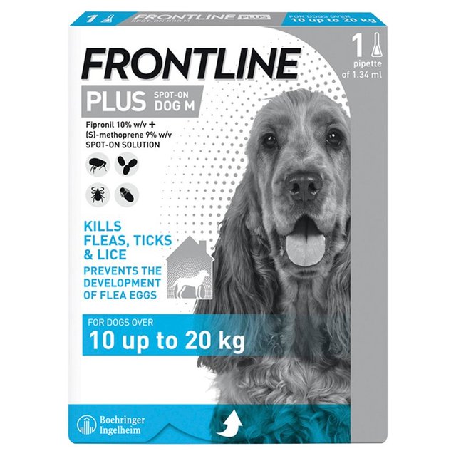 Frontline Plus Medium Dog Flea & Tick 10-20kg