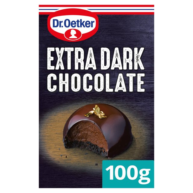Dr. Oetker Extra Dark Chocolate Bar, 100g