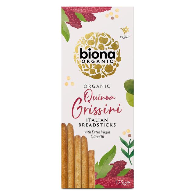 Biona Organic Quinoa Grissini Breadsticks With Extra Virgin Olive Oil, 125g