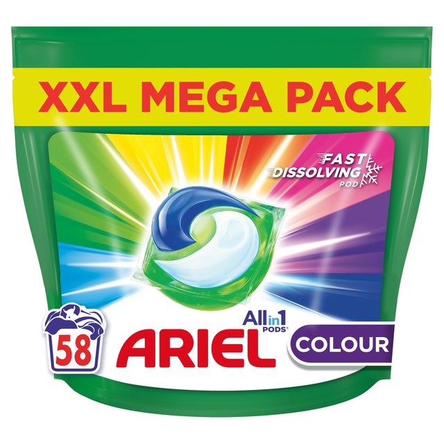 Ariel Colour All in1 Pods Washing Capsules 61 Washes, 61 Per Pack