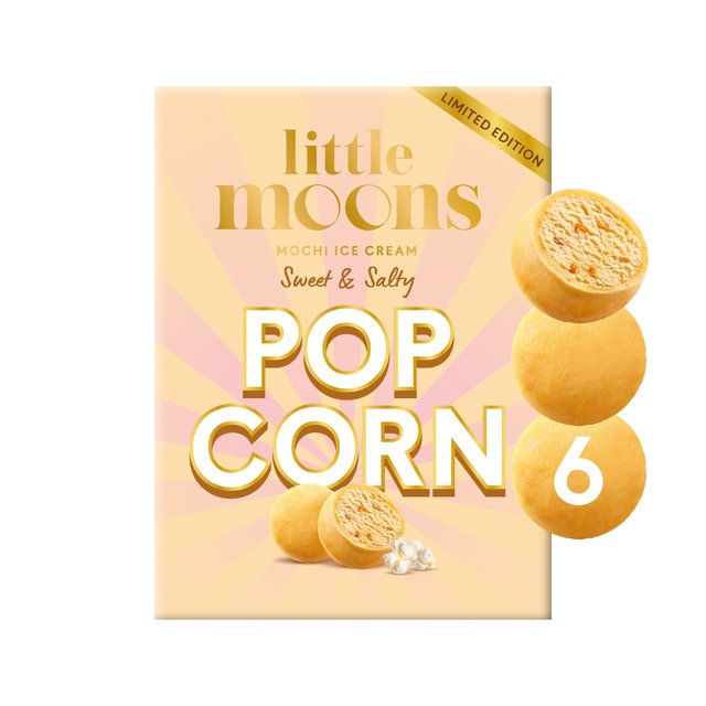 Little Moons Sweet and Salty Popcorn Mochi Ice Cream, 6 x 32g