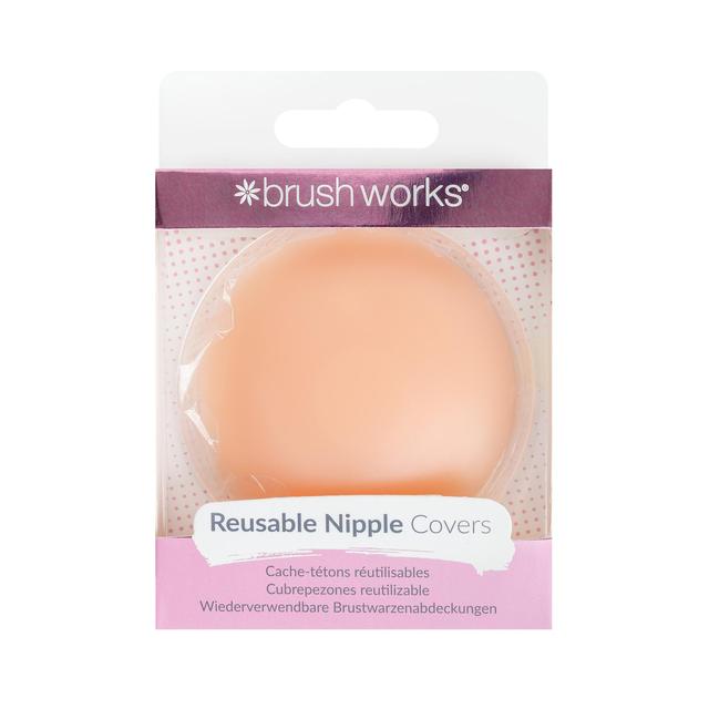 Brushworks Nude Satin Nipple Covers - 4 Pairs, 4 per Pack