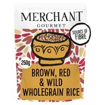 Merchant Gourmet Wholegrain Brown, Red & Wild Microwave Rice 