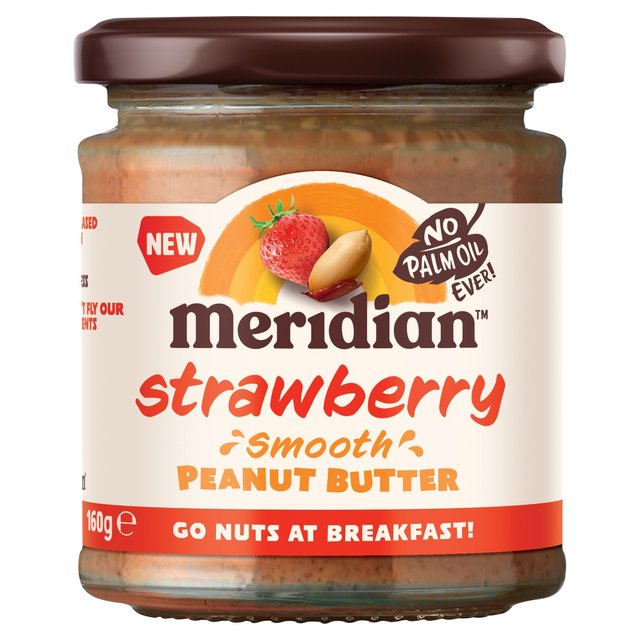 Meridian Smooth Peanut Butter With Strawberry, 160g