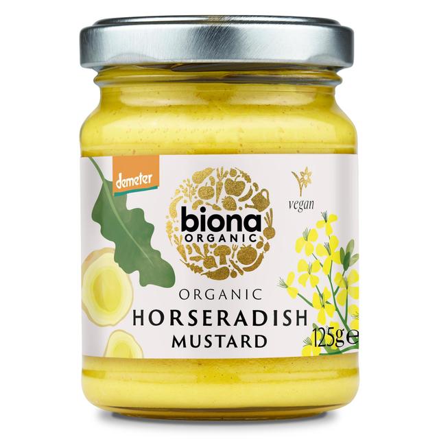 Biona Organic Horseradish Mustard, 125g