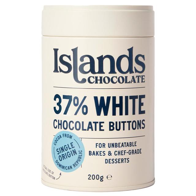 Islands Chocolate 37% White Chocolate Buttons, 200g