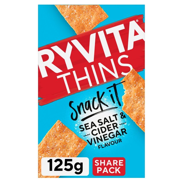 Ryvita Sea Salt &Cider Vinegar Flavour Thins, 125g