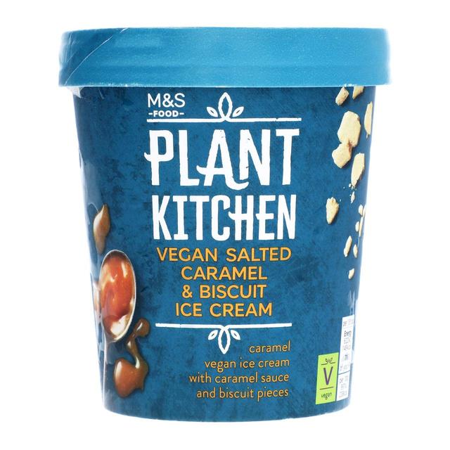 M & S Plant Kitchen Salted Caramel & Biscuit Ice Cream, 500ml