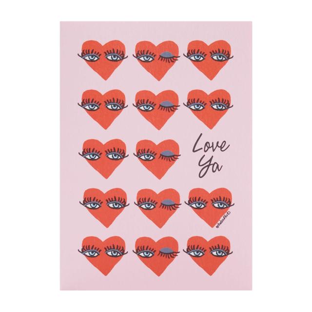 UK Greetings Hearts Love Ya Valentine’s Day Card