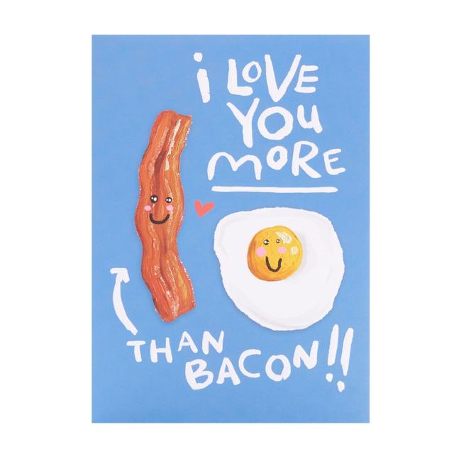 UK Greetings Love You More Than Bacon Valentine’s Card