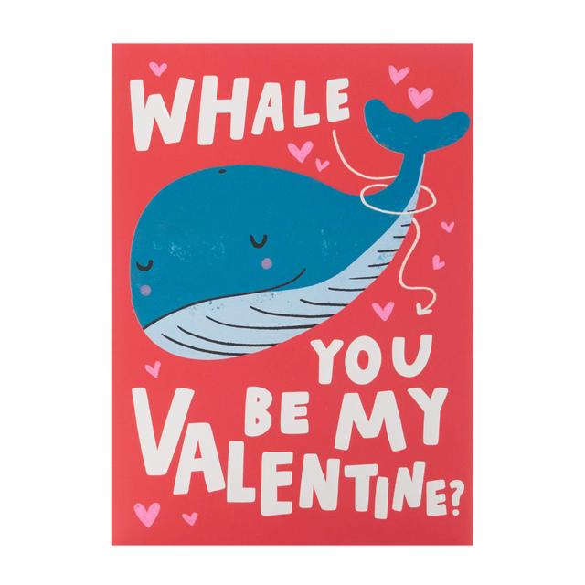 UK Greetings Whale You Be My Valentine Card