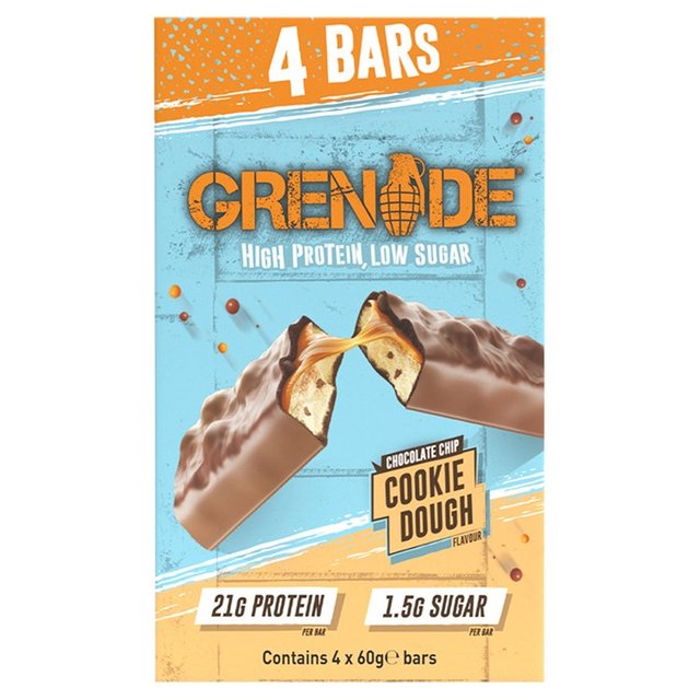 Grenade Cookie Dough Protein Bar Multipack, 4 x 60g