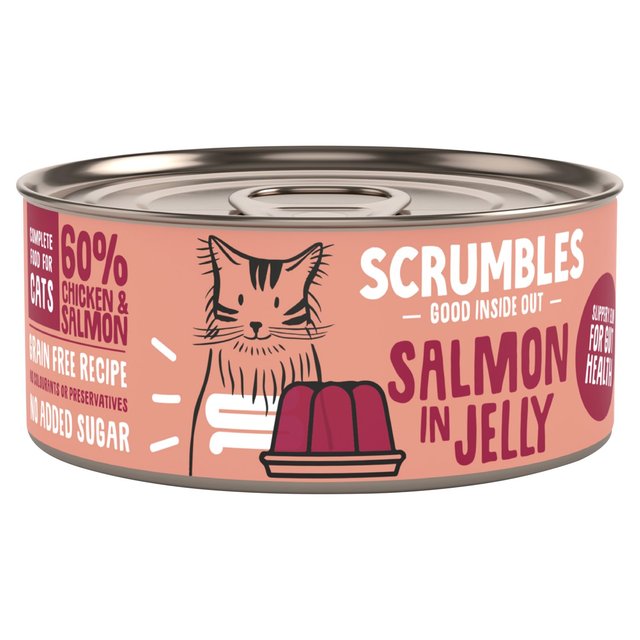 Scrumbles Salmon in Jelly Wet Cat Food, 80g