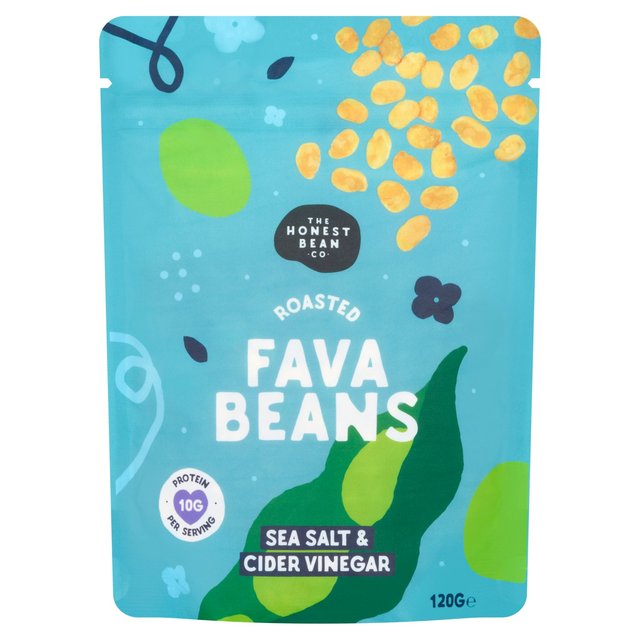 Honest Bean Roasted Fava Beans Sea Salt & Cider Vinegar, 120g