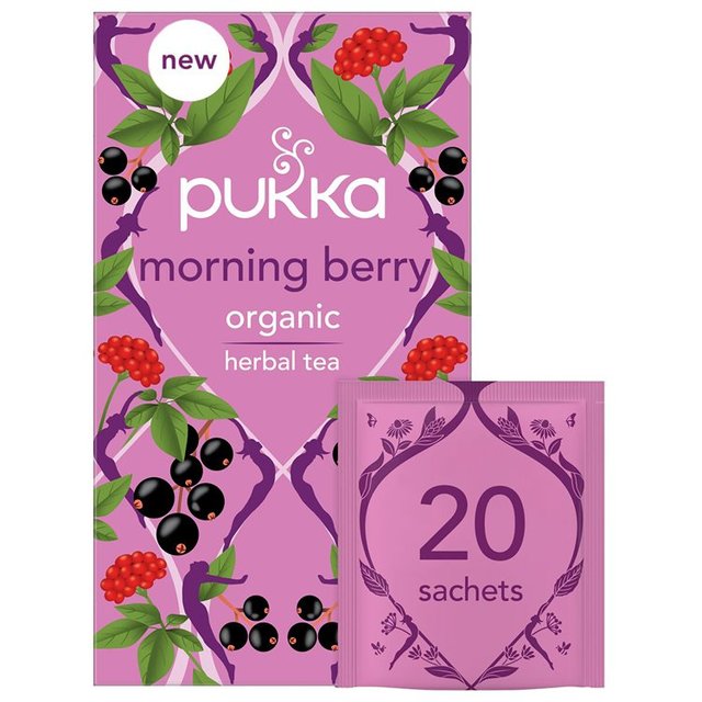 Pukka Teas Organic Morning Berry 20 tea Bags, 20 per Pack