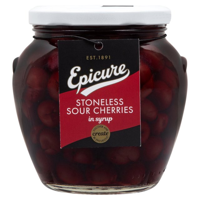 Epicure Stoneless Sour Cherries in Syrup, 570g