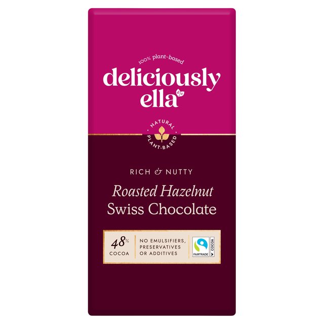 Deliciously Ella Roasted Hazelnut Swiss Chocolate, 80g