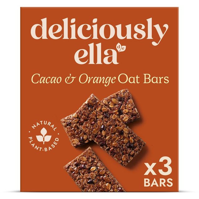 Deliciously Ella Cacao & Orange Oat Bar Multipack, 3 x 50g