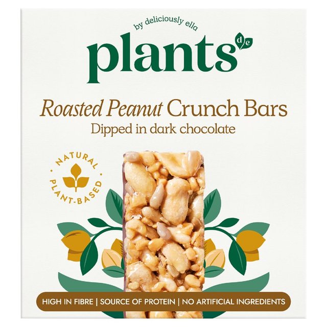 Plants by DE Roasted Peanut Crunch Bar, 3 x 37g