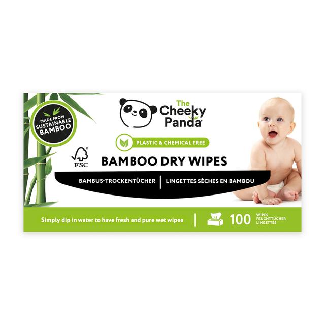 The Cheeky Panda Bamboo Baby Dry Wipes, 100 per Pack