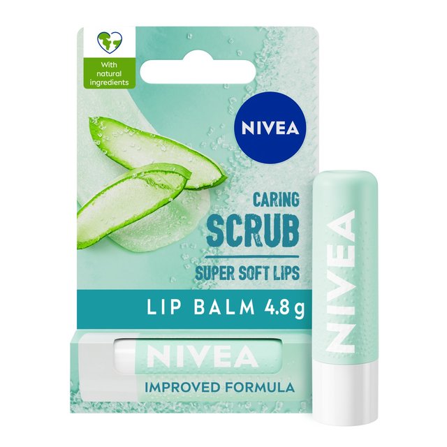 Nivea Aloe Vera Caring Scrub Lip Balm, 4.8g