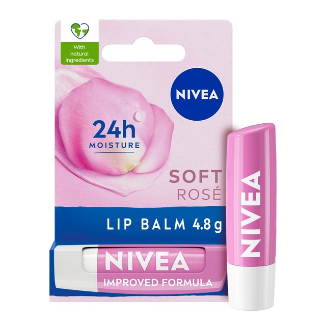 Nivea Soft Rose Lip Balm, 4.8g
