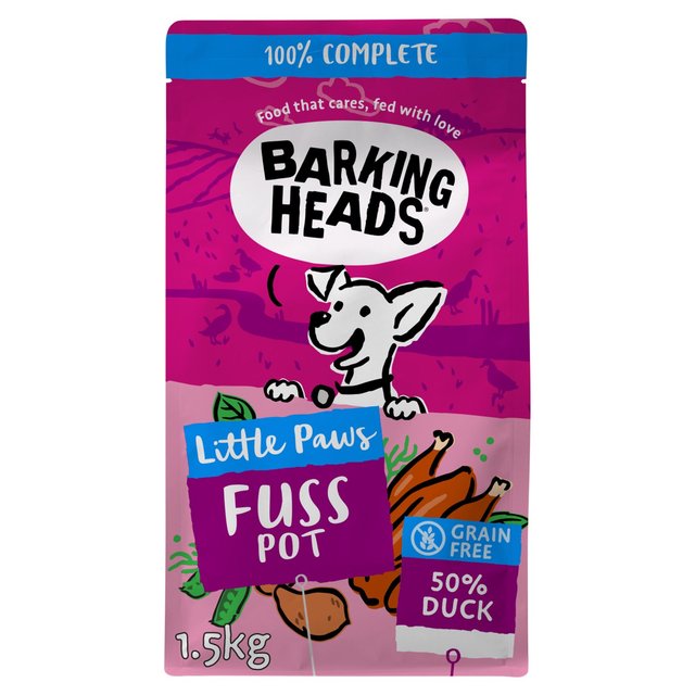 Barking Heads Little Paws Fuss Pot Duck Dry Dog Food, 1.5kg