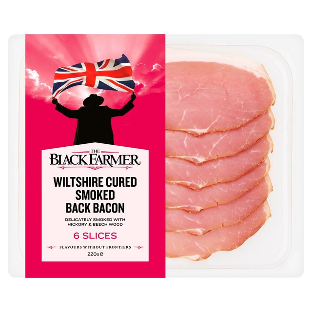 The Black Farmer Wiltshire Cured Bacon - Smoked, 220g