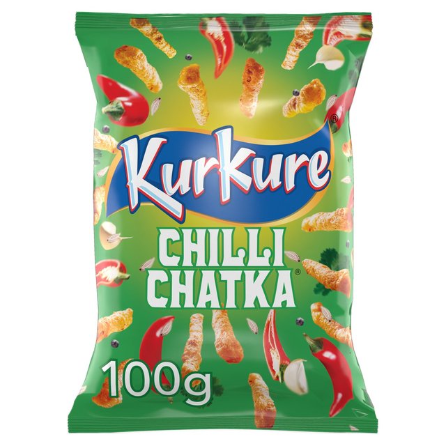 Kurkure Chilli Chatka Sharing Snacks Crisps, 100g