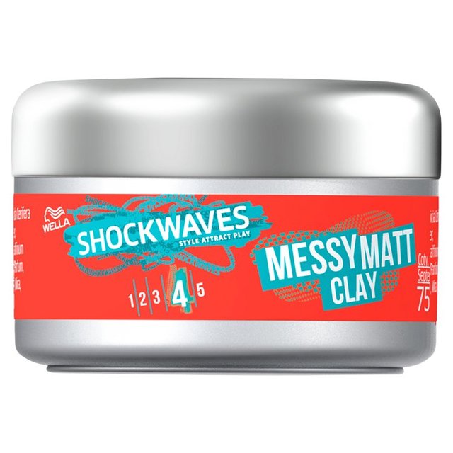 Wella Shockwaves Messy Matte Clay, 75ml