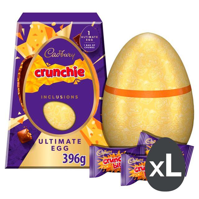 Cadbury Crunchie Inclusions Ultimate Milk Chocolate Egg, 396g