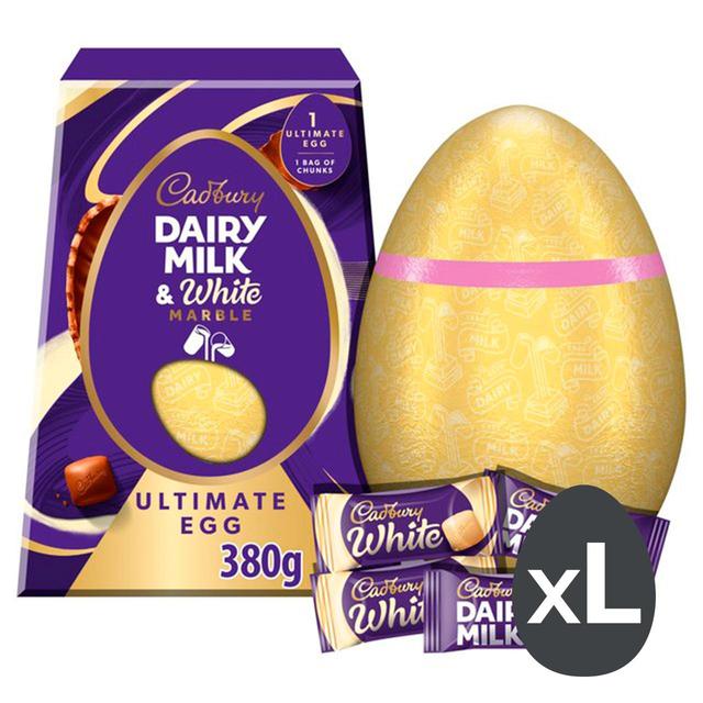 Cadbury Dairy Milk & White Marble Ultimate Egg, 372g